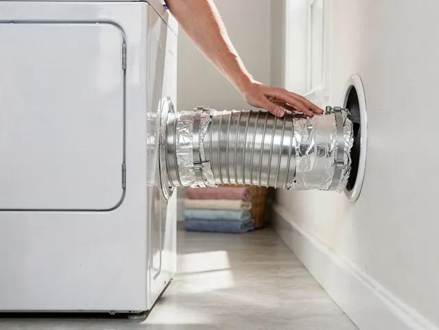 Professional dryer vent hose installation by Parma Dryer Vent Cleaning in Parma
